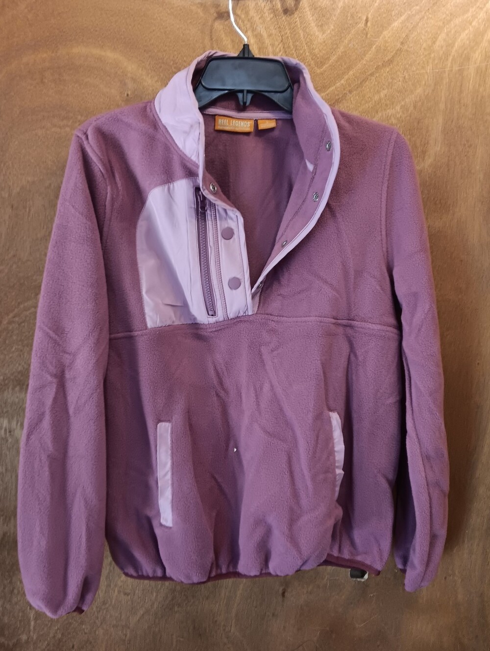 Reel Legends Plum Teddy Fleece Pullover Jacket